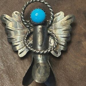 Navajo sleeping beauty angel squash pin
